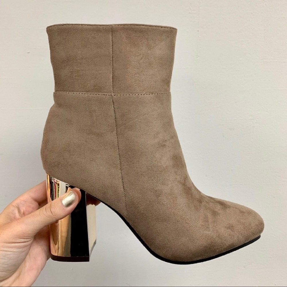 🌟LAST 1! Taupe Faux Suede Bootie - Picture 2 of 6